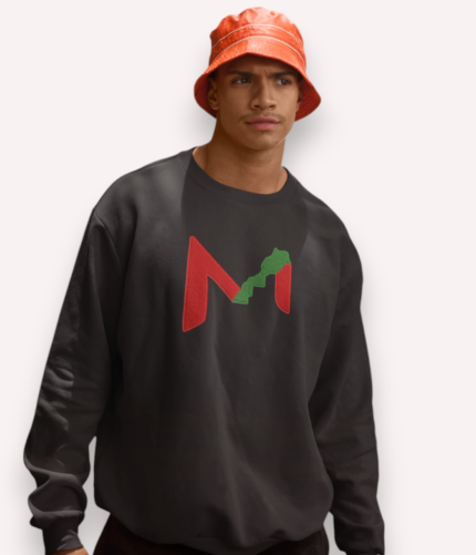 Sweatshirt M carte du Maroc Noir