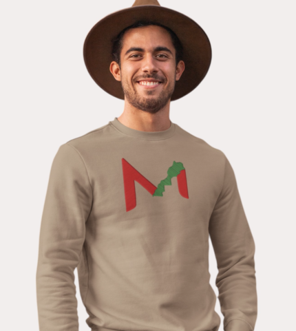 Sweatshirt M carte du Maroc tabac
