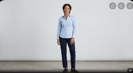 Blouse Oxford Premium AYLAL femme bleu clair popeline coton, Made in Morocco